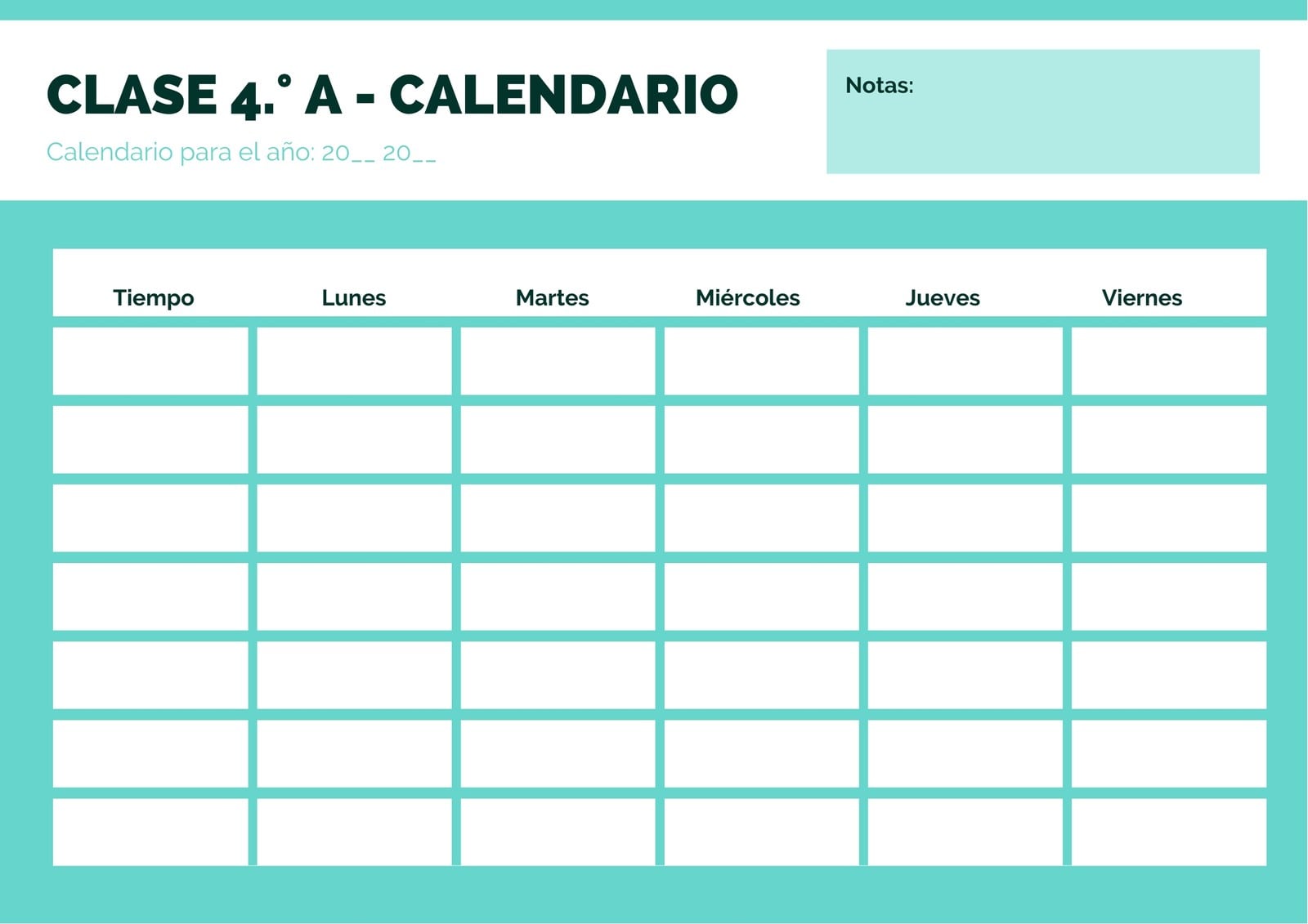 Azul Simple Clase Calendario Azul Simple Clase Calendario