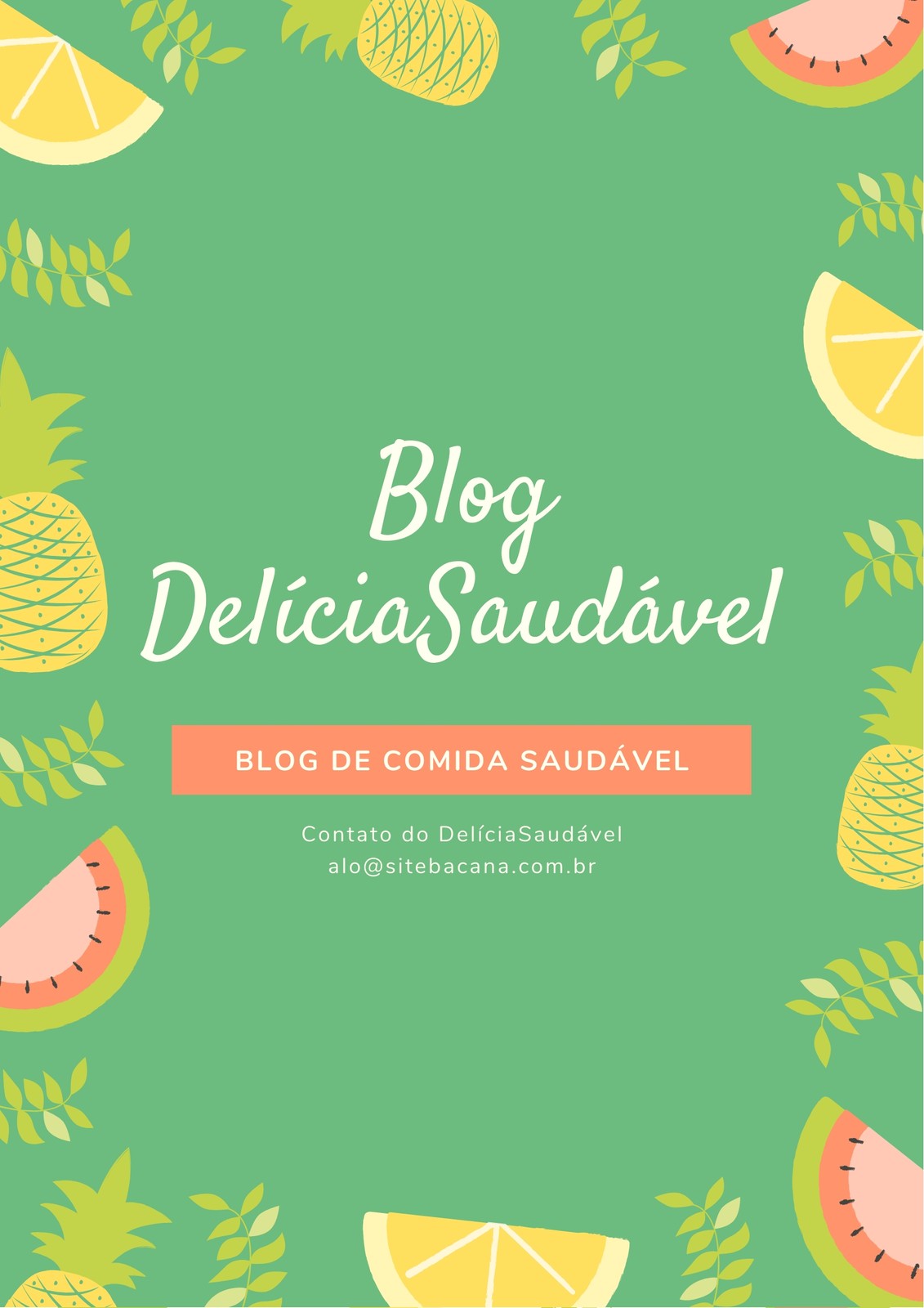 Verde Amarelo Coral Frutas Blogueira Saudável Geral Press Kit