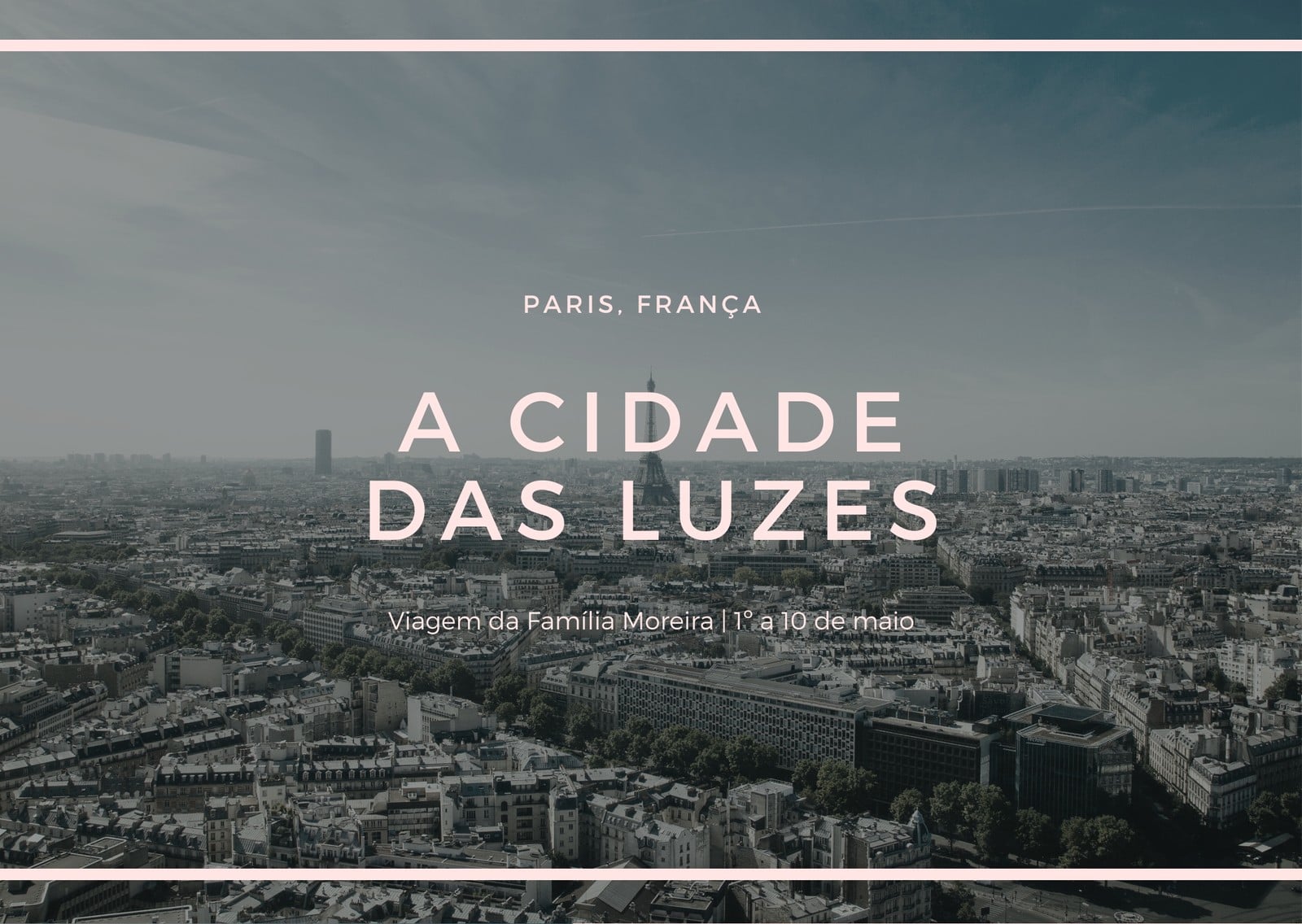 Rosa Foto Dessaturada Francês Cartão Postal