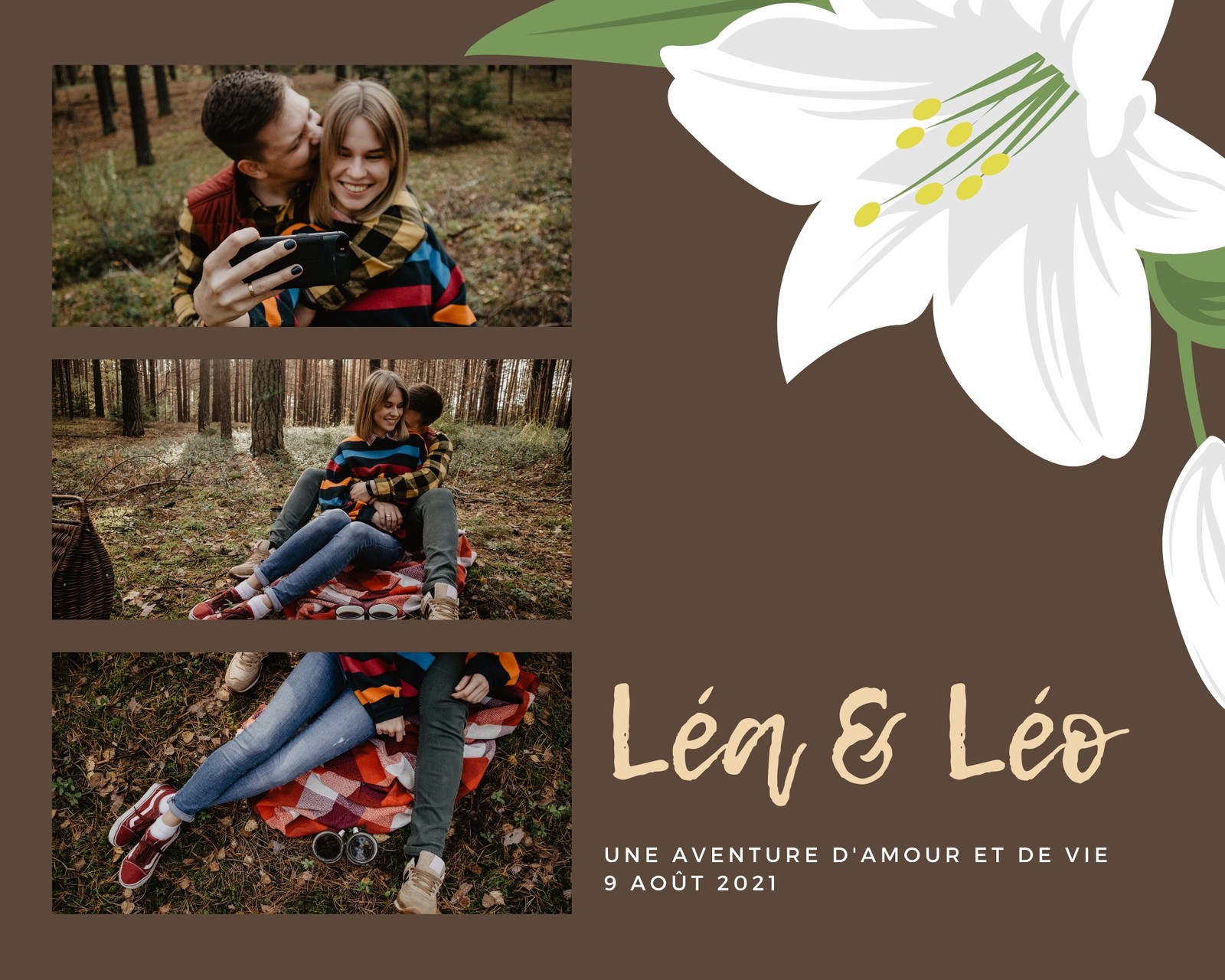 Album général bordeaux et beige avec des aquarelles florales Album général bordeaux et beige avec des aquarelles florales