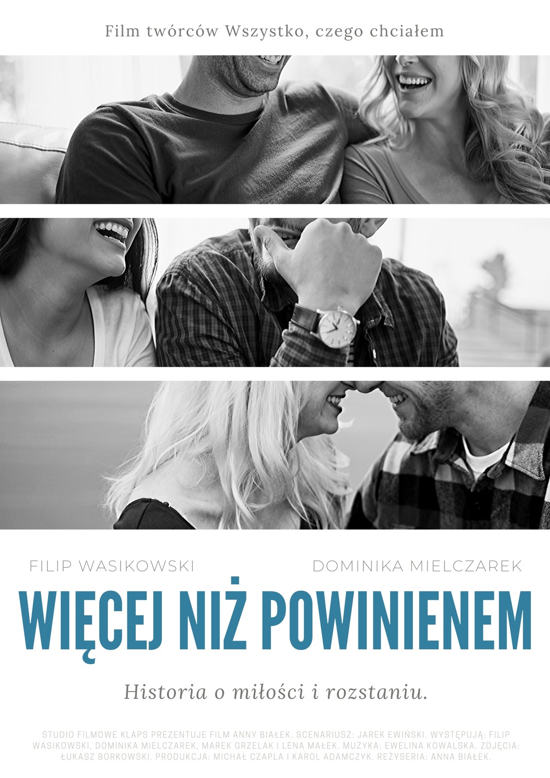 Czarno-biały plakat filmowy komedia romantyczna Czarno-biały plakat filmowy komedia romantyczna