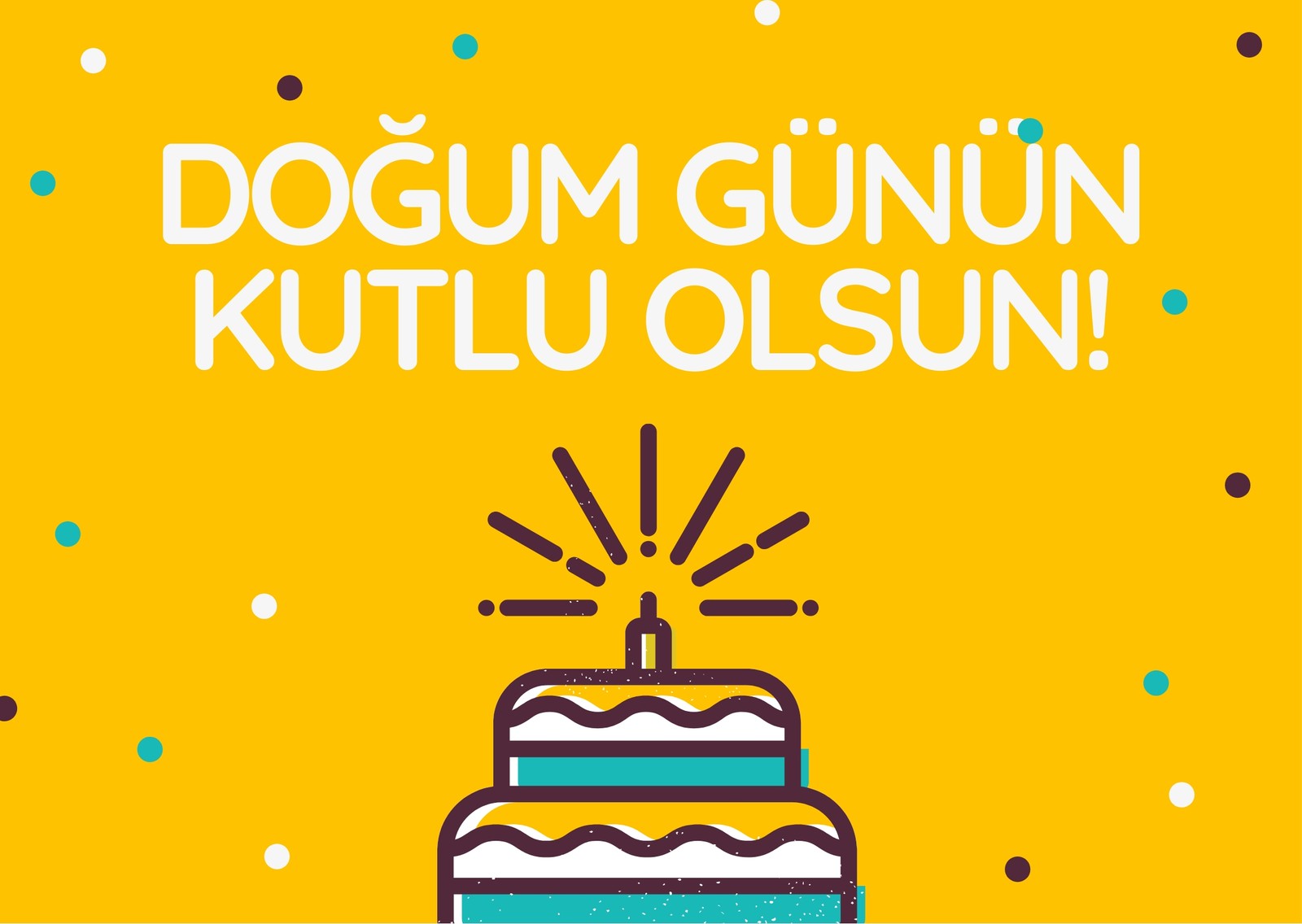 Şirin Pasta Doğum Günün Kutlu Olsun Kart