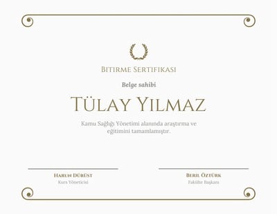 Bitirme Sertifikası