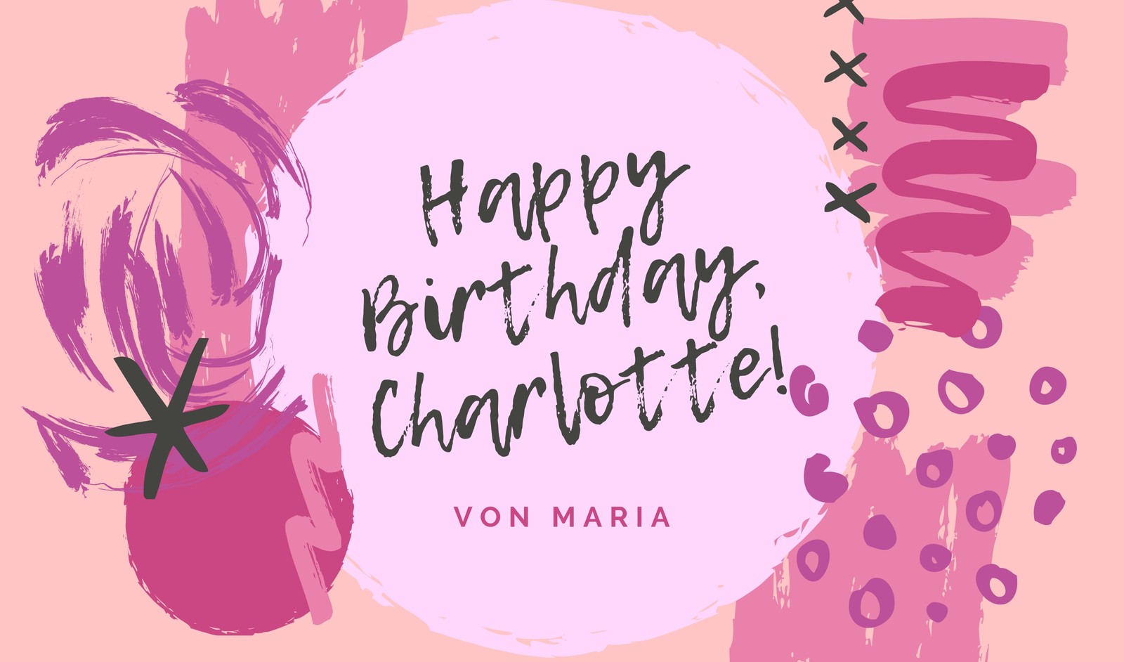 Rosa Kritzelei Geschenk Anhänger Rosa Kritzelei Geschenk Anhänger