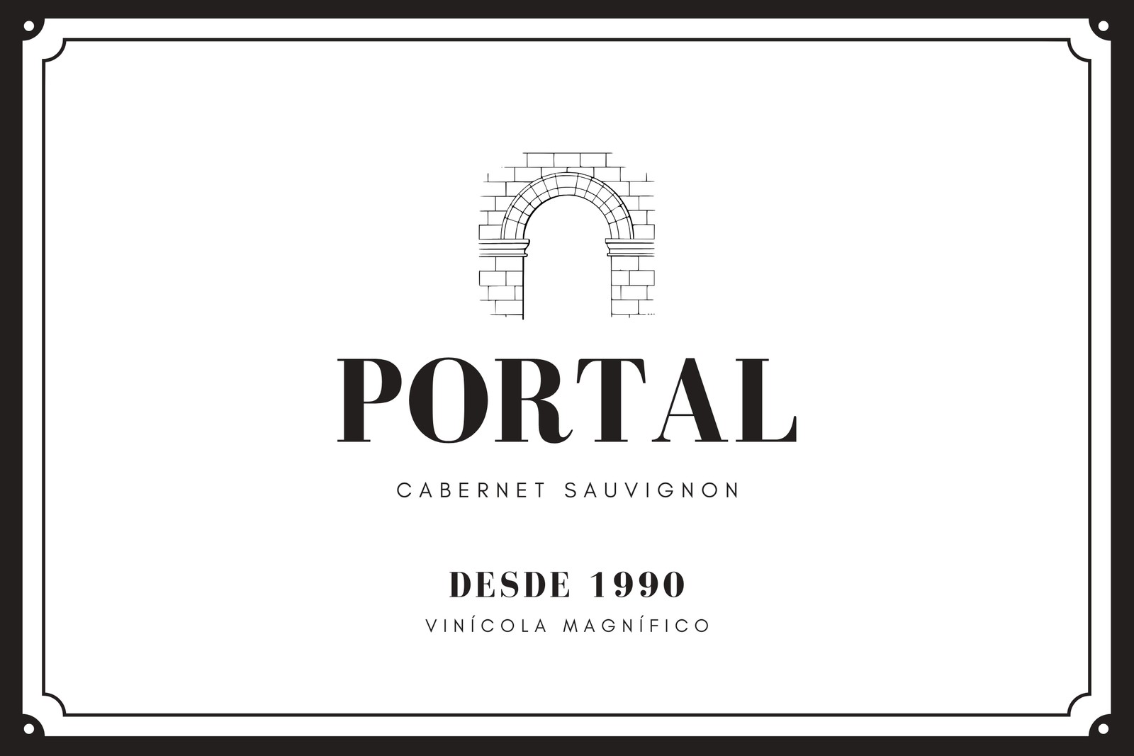 Preto Ilustração Vinho Rótulo