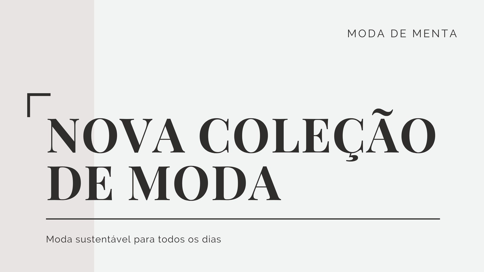 Apresentação a Creme e Branco de Nova Coleção de Moda