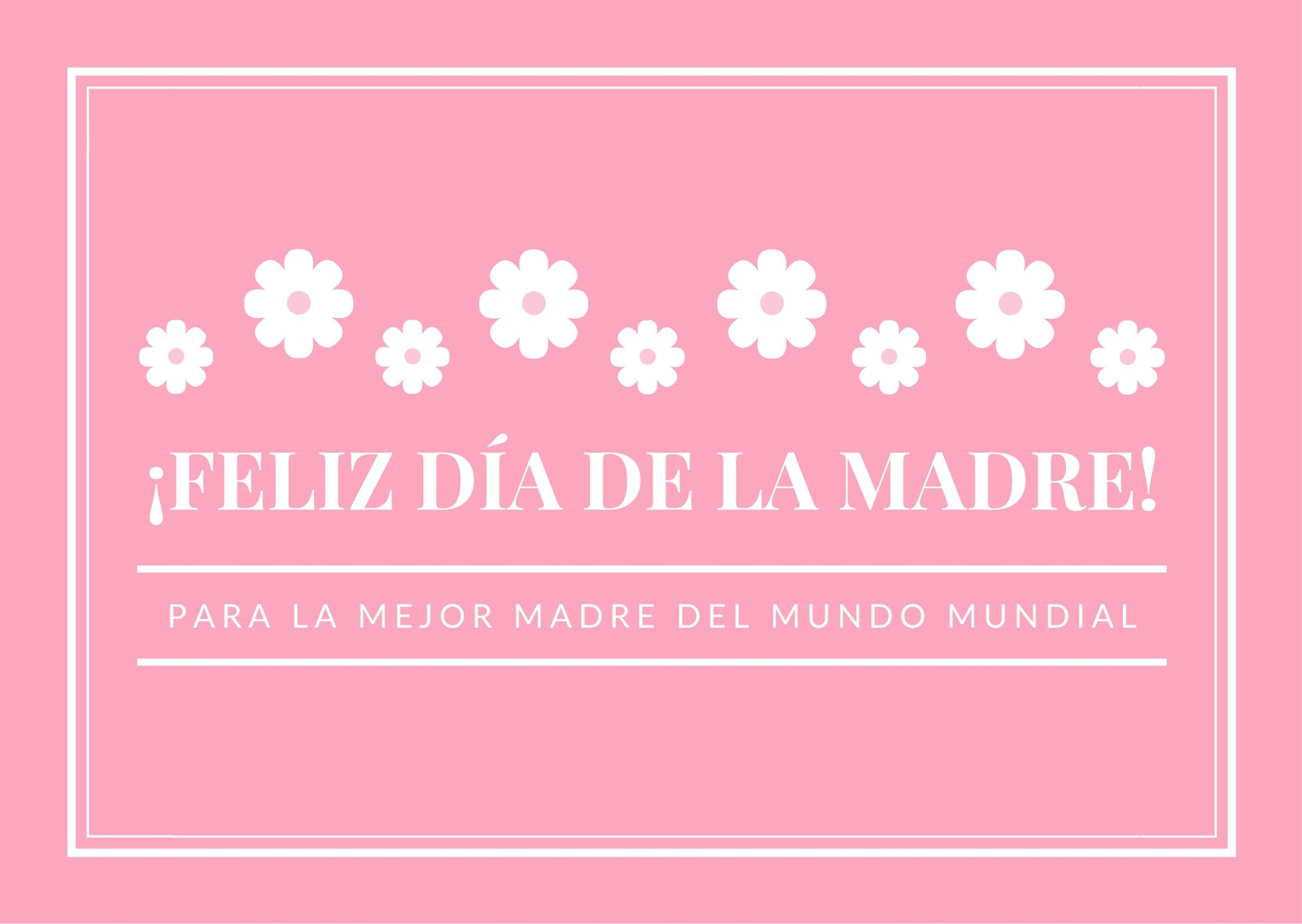 Rosa Blanco Floral Ilustrado Día de la Madre Felicitación Tarjeta