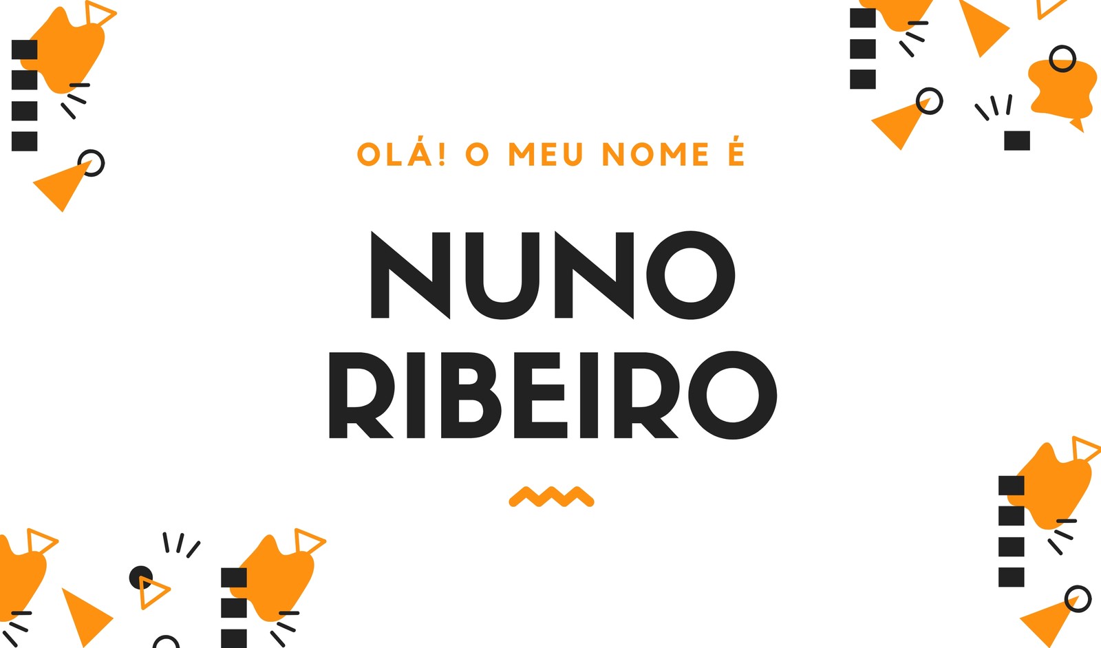 Tag a Laranja e Azul Marinho Abstrato com Formas e Nome Tag a Laranja e Azul Marinho Abstrato com Formas e Nome