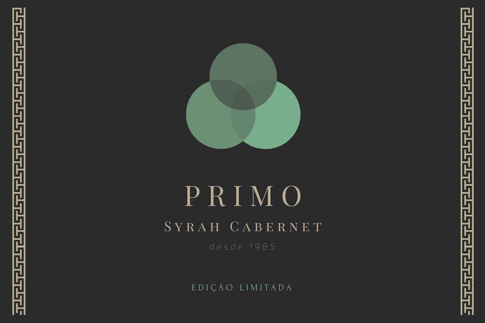 Rótulo a Azul e Preto para Vinho Rótulo a Azul e Preto para Vinho