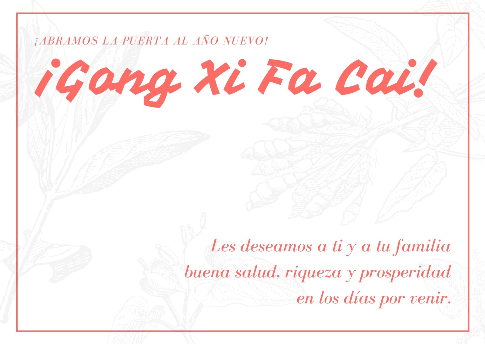 Beige y Rosa Año Nuevo Chino Tarjeta Beige y Rosa Año Nuevo Chino Tarjeta