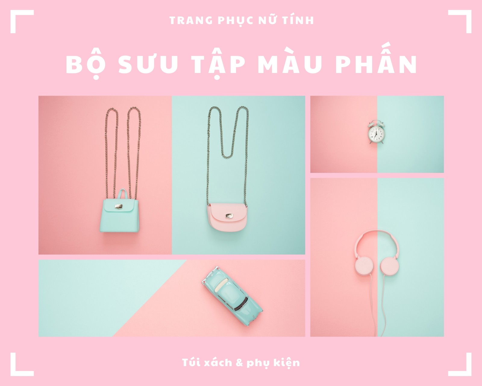 Ảnh ghép thời trang hồng nhạt Ảnh ghép thời trang hồng nhạt