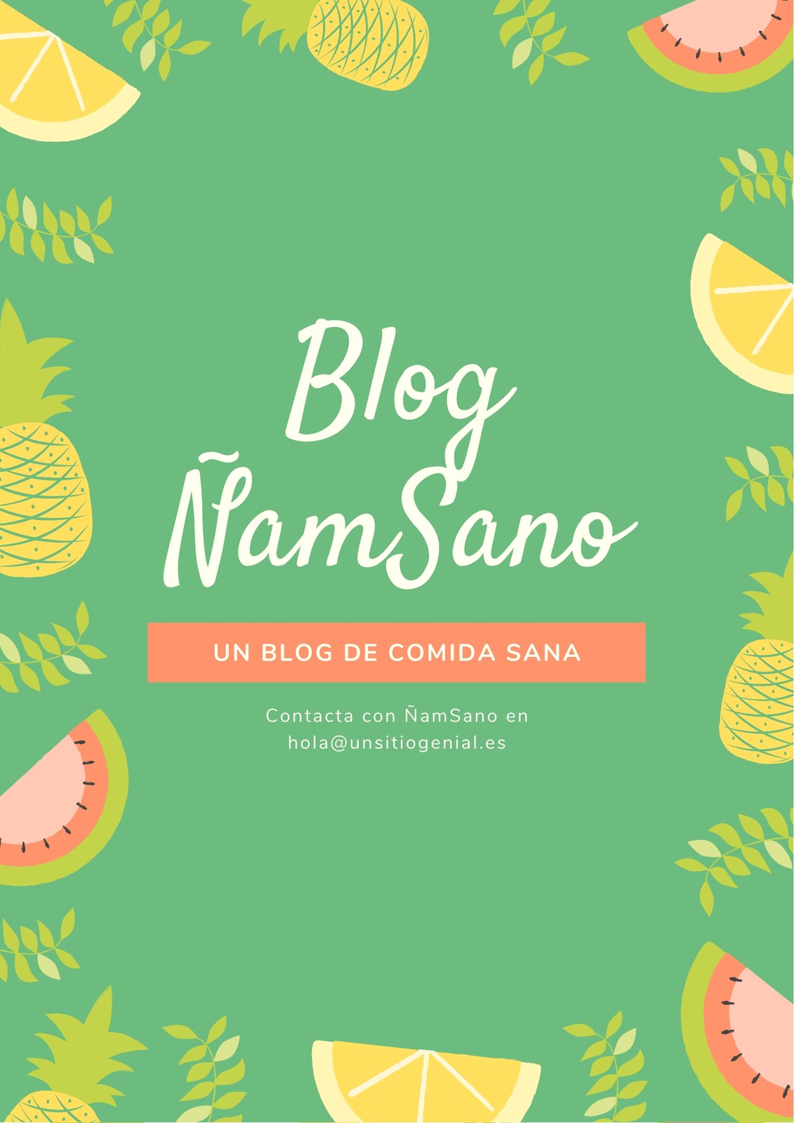 Verde Amarillo Naranja Coral Frutas Salud Blogger General Kit de Prensa Verde Amarillo Naranja Coral Frutas Salud Blogger General Kit de Prensa