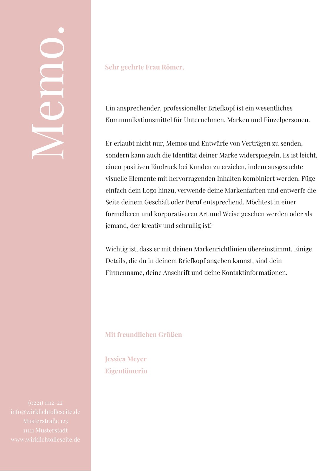 Rosa Seitenleiste Einfach Memo Rosa Seitenleiste Einfach Memo