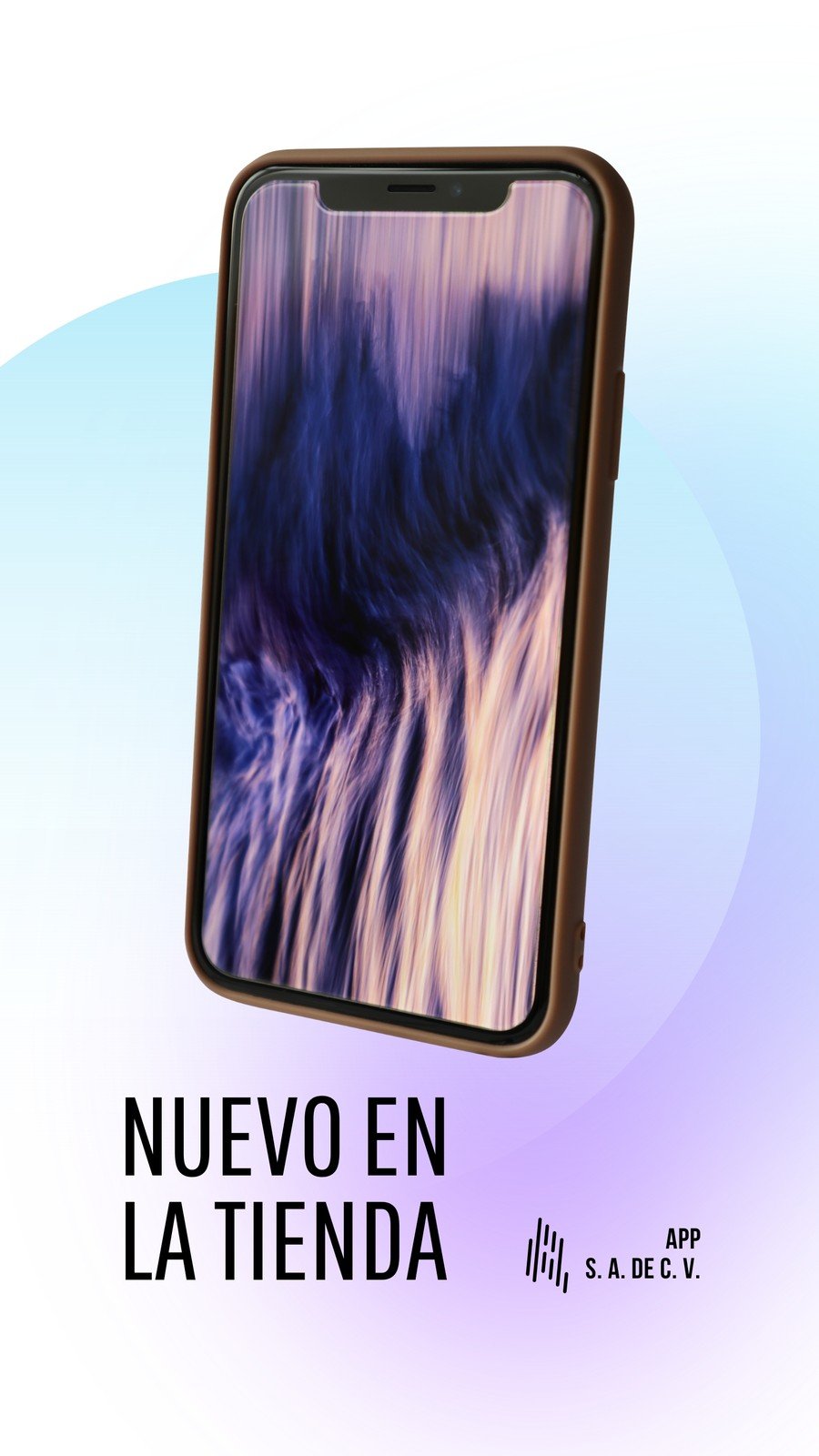 Púrpura Gradiente Electrónica Anuncio para Historia de Facebook