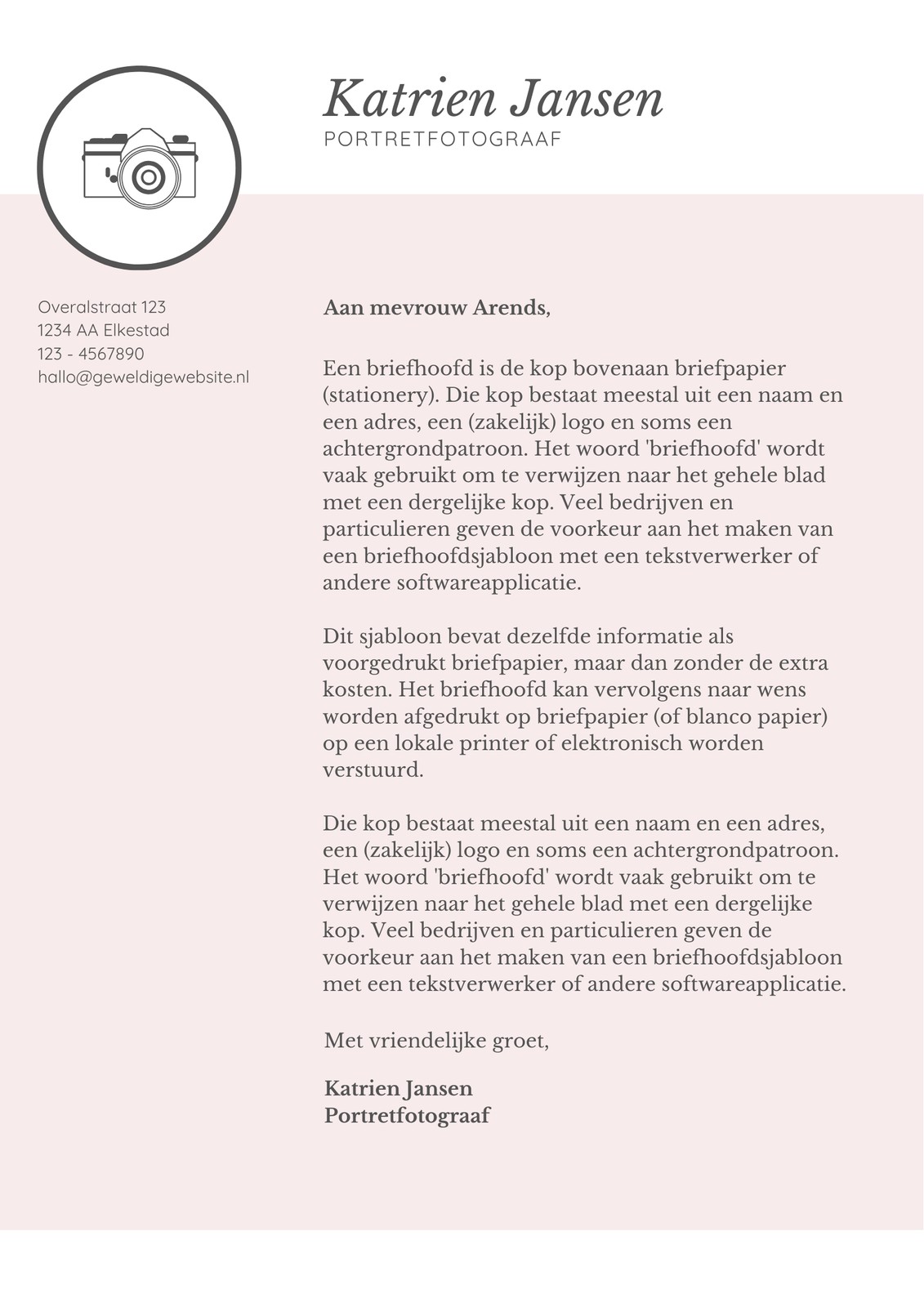 Wit Roze Simpel Kunstenaar Briefhoofd Wit Roze Simpel Kunstenaar Briefhoofd