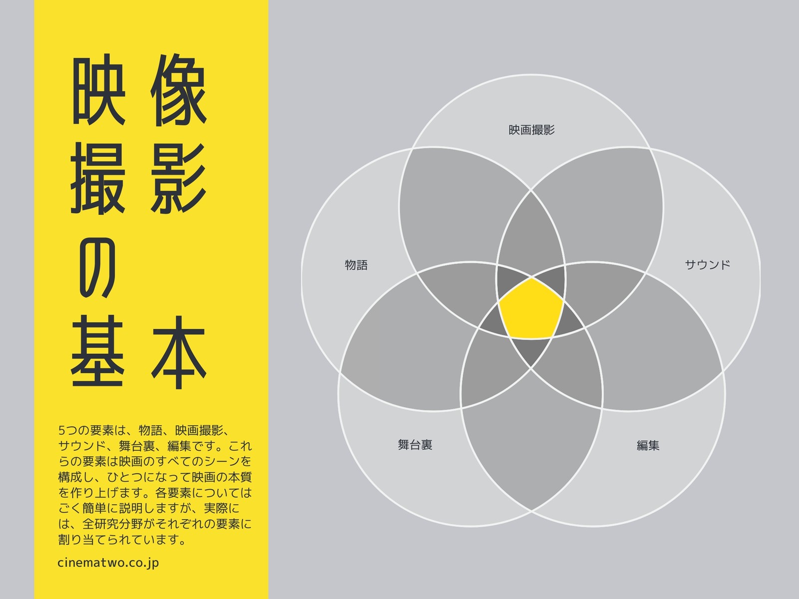 ビデオ撮影の基礎 ベン図