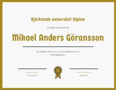 Diplomcertifikat Diplomcertifikat
