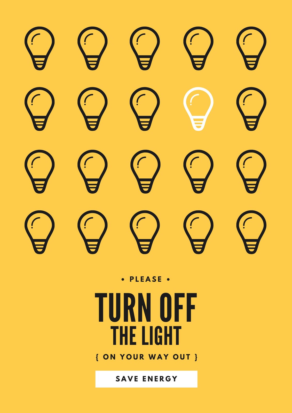 Lightbulbs Save Energy Campaign Poster Lightbulbs Save Energy Campaign Poster