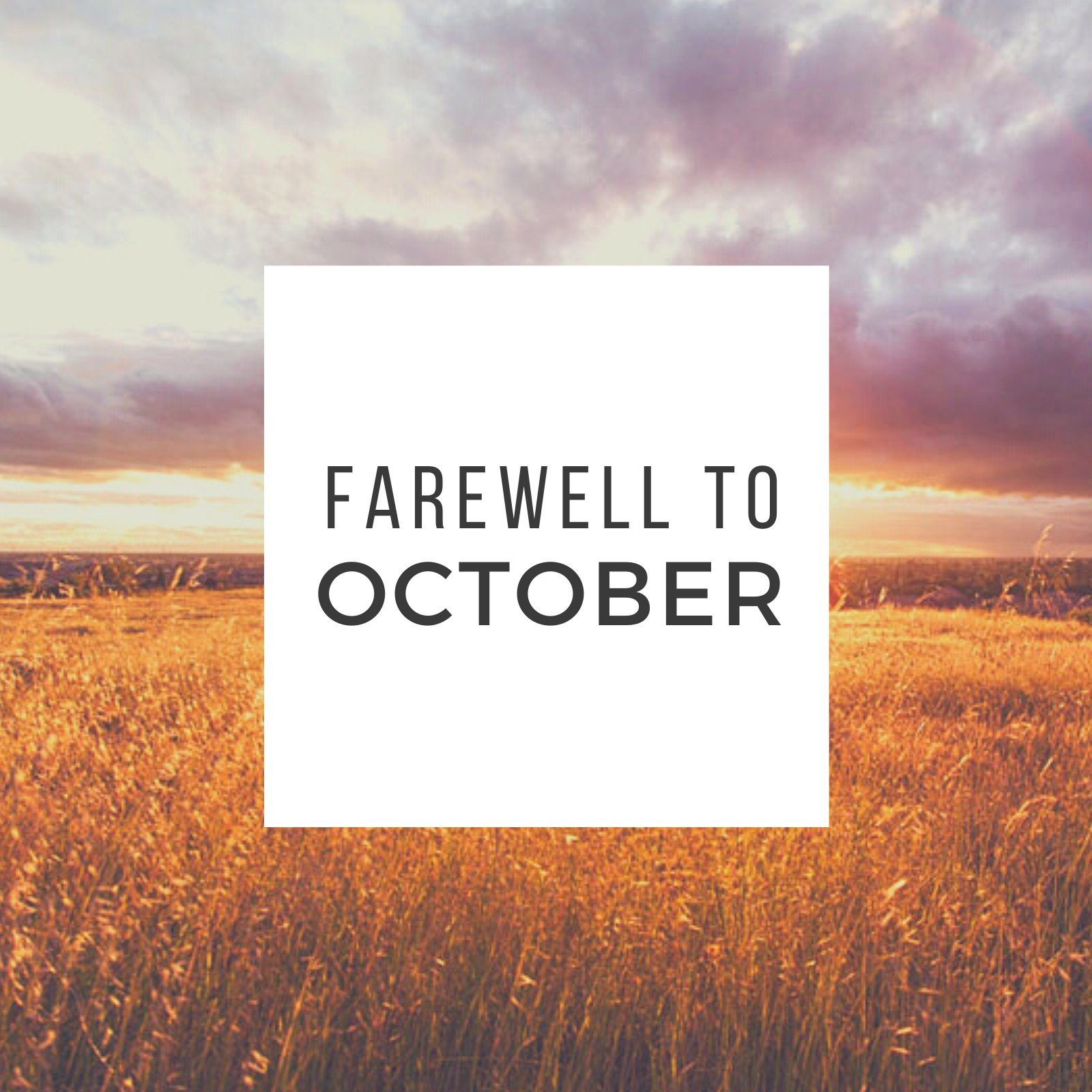 Farewell October Photo Square Social Graphic