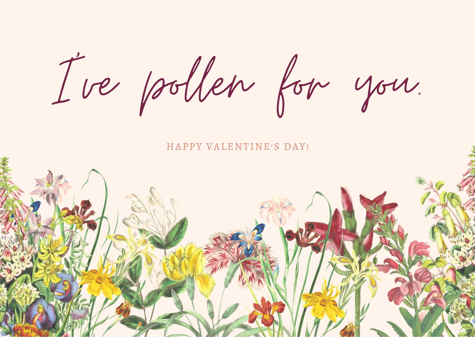 Colorful Floral Valentine's Day Card Colorful Floral Valentine's Day Card