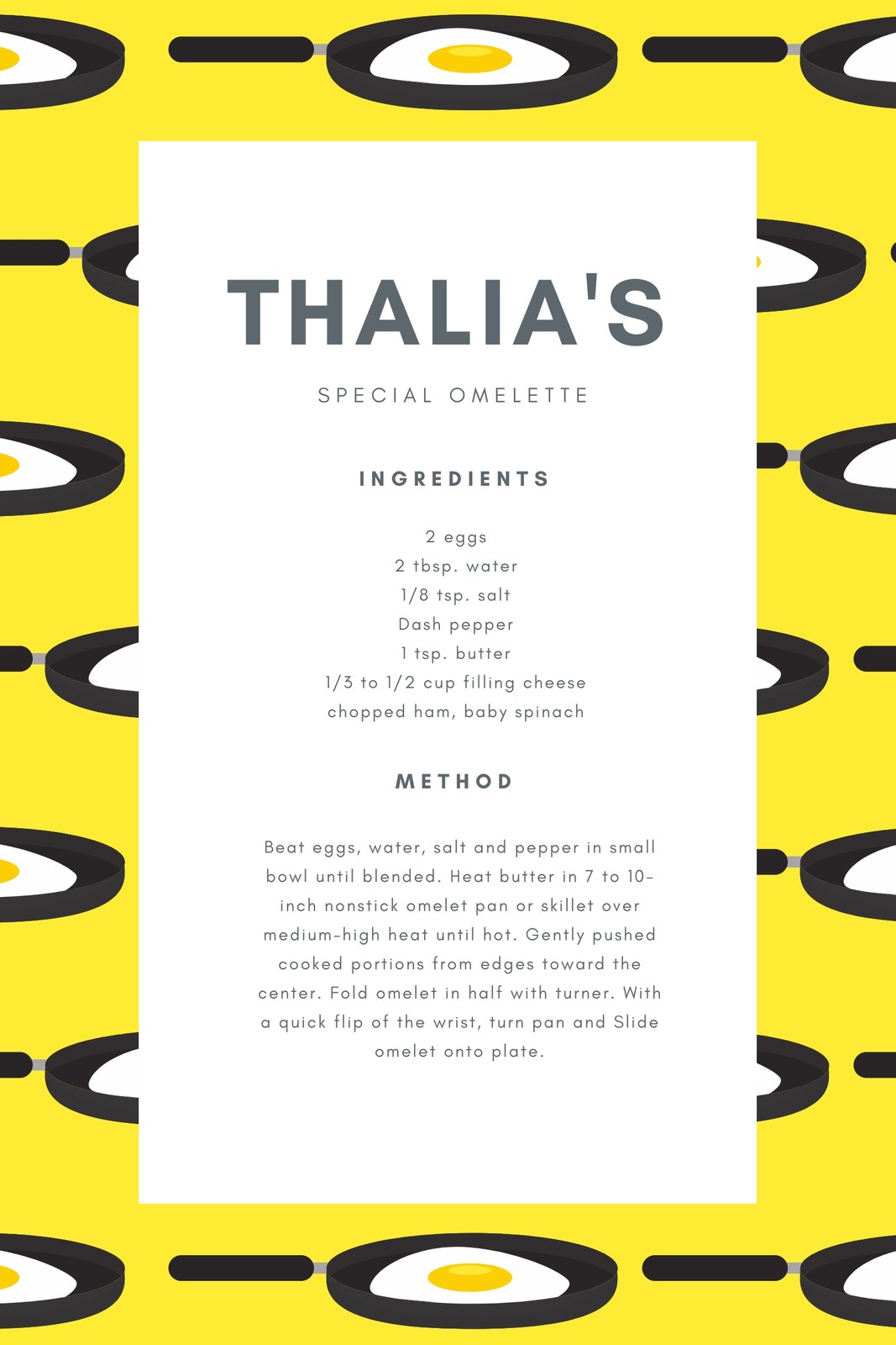 Yellow Eggs Illustration General Recipe Card Yellow Eggs Illustration General Recipe Card