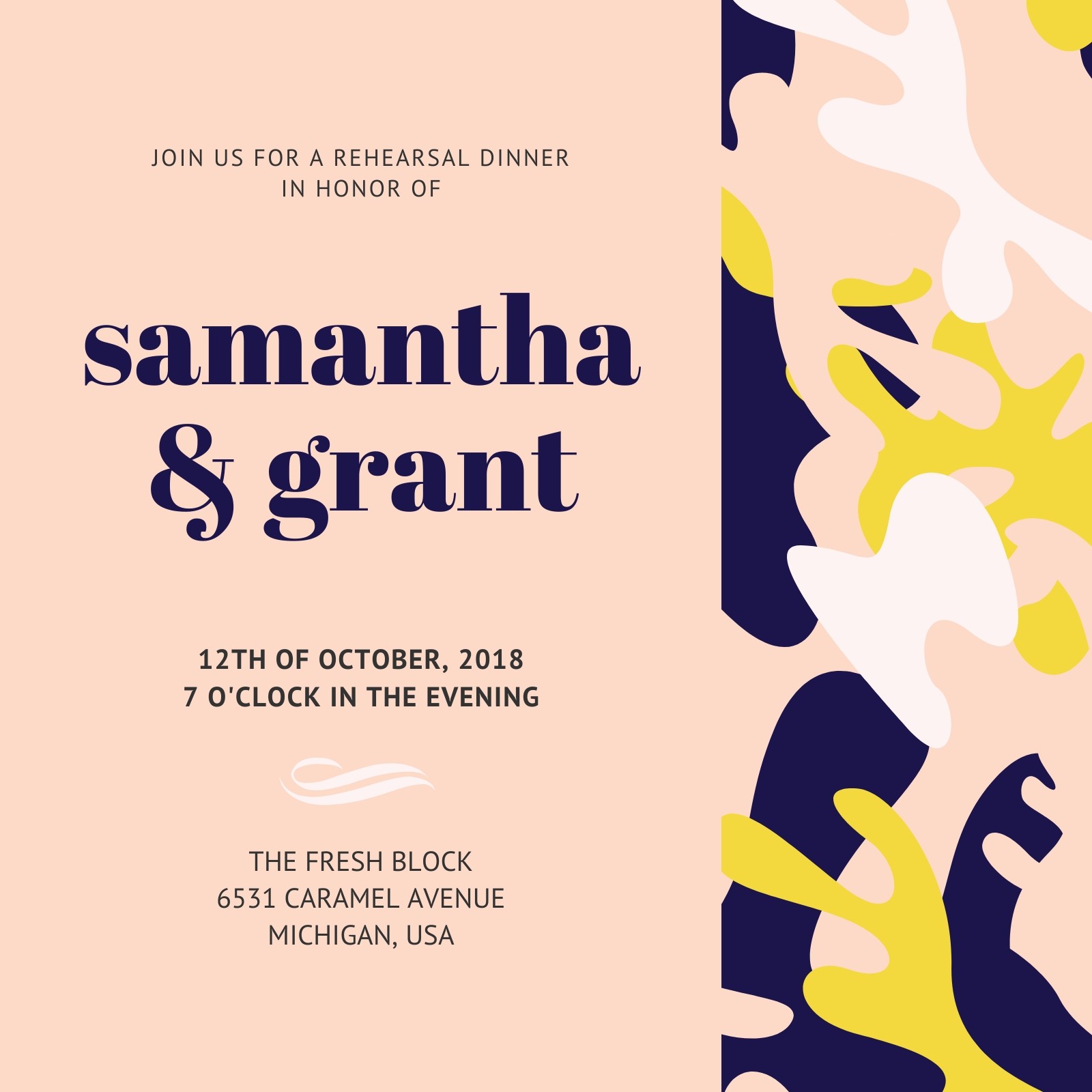 Camo Rehearsal Dinner Invitation Camo Rehearsal Dinner Invitation