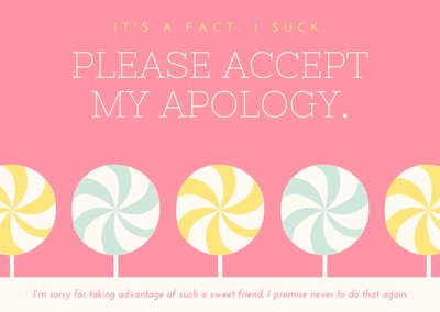 Apologization Card Pattern Free printable, customizable apology card templates | Canva