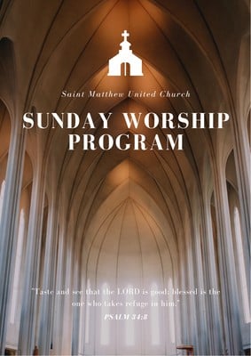 Free, printable, customizable church program templates | Canva