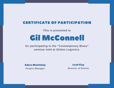 Participation Certificate