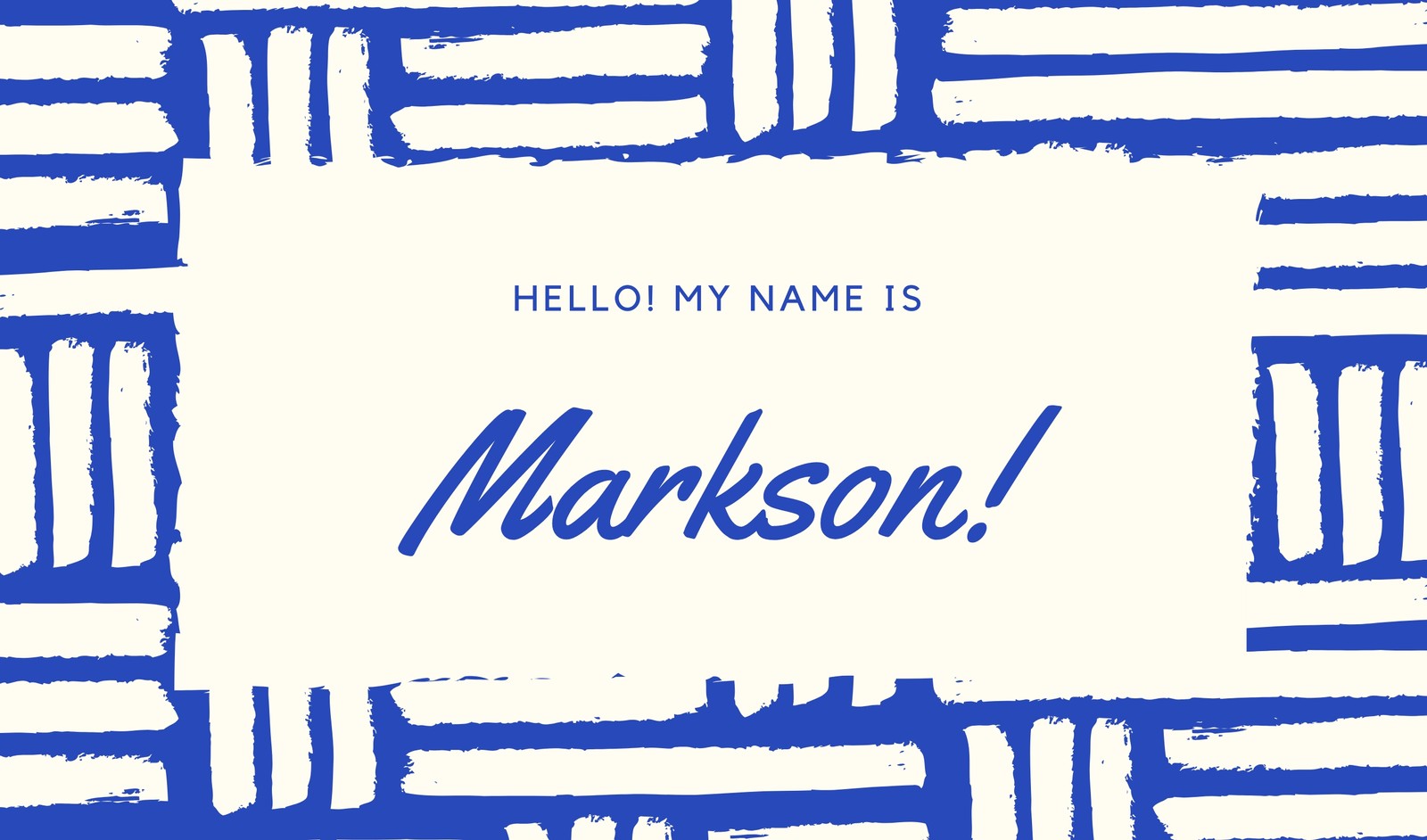 Blue Stripes Background Name Tag Blue Stripes Background Name Tag