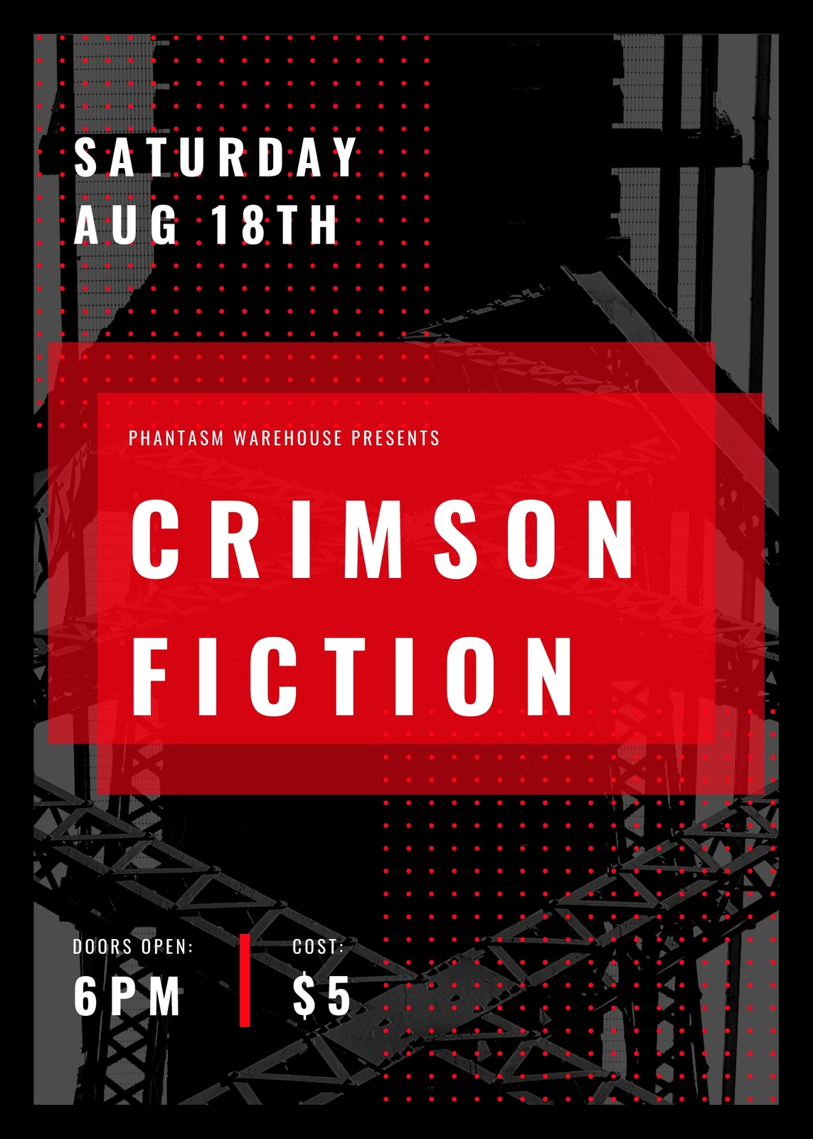 Red Boxes Band Gig Flyer