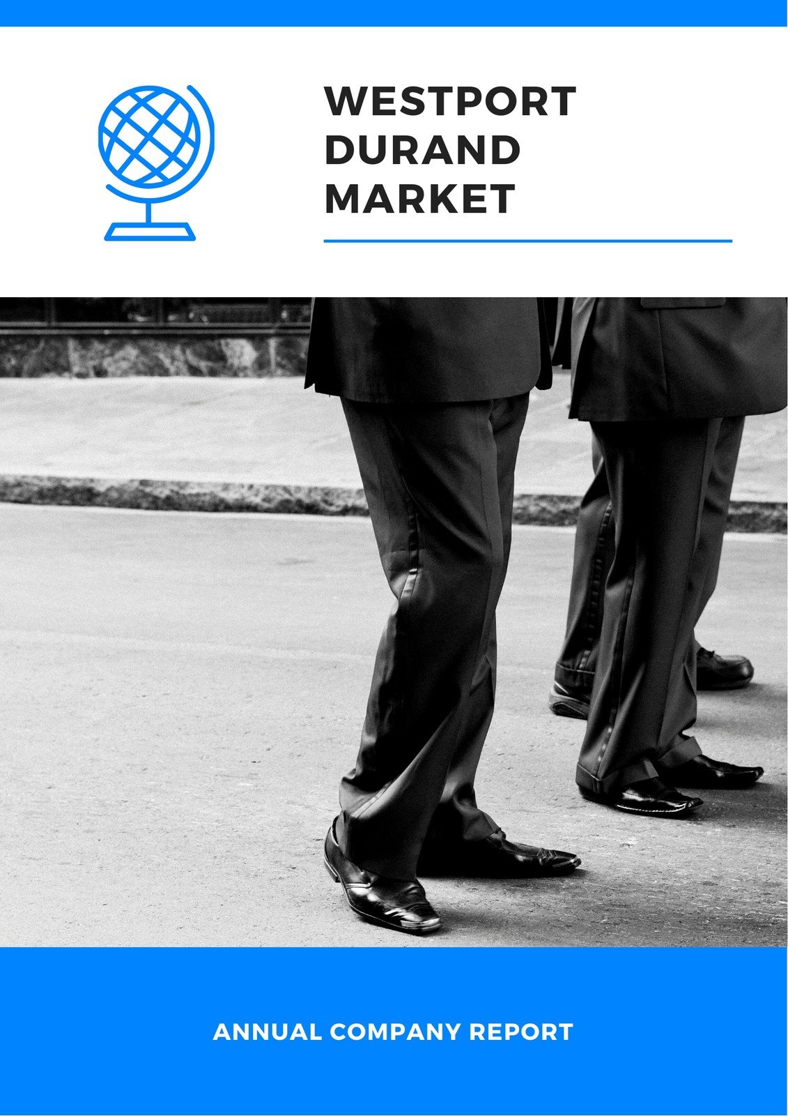 Blue and White Corporate Company General Report