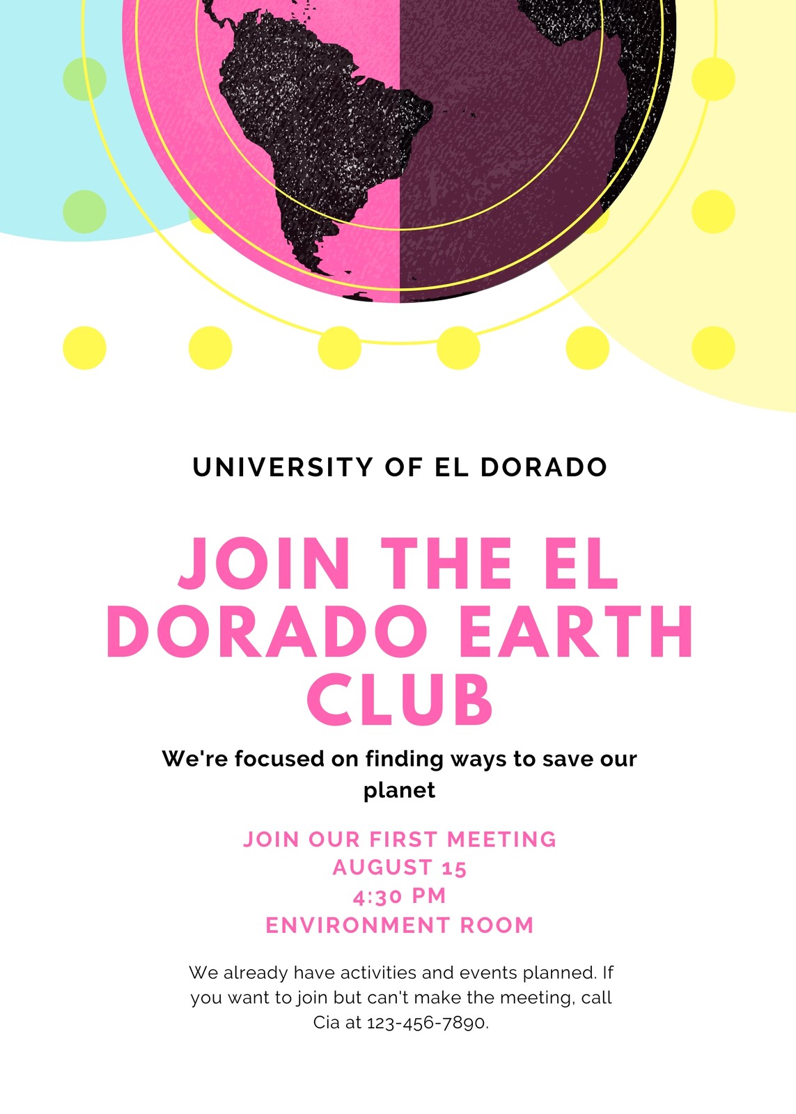 White Pink Blue and Yellow Club Collage Flyer White Pink Blue and Yellow Club Collage Flyer