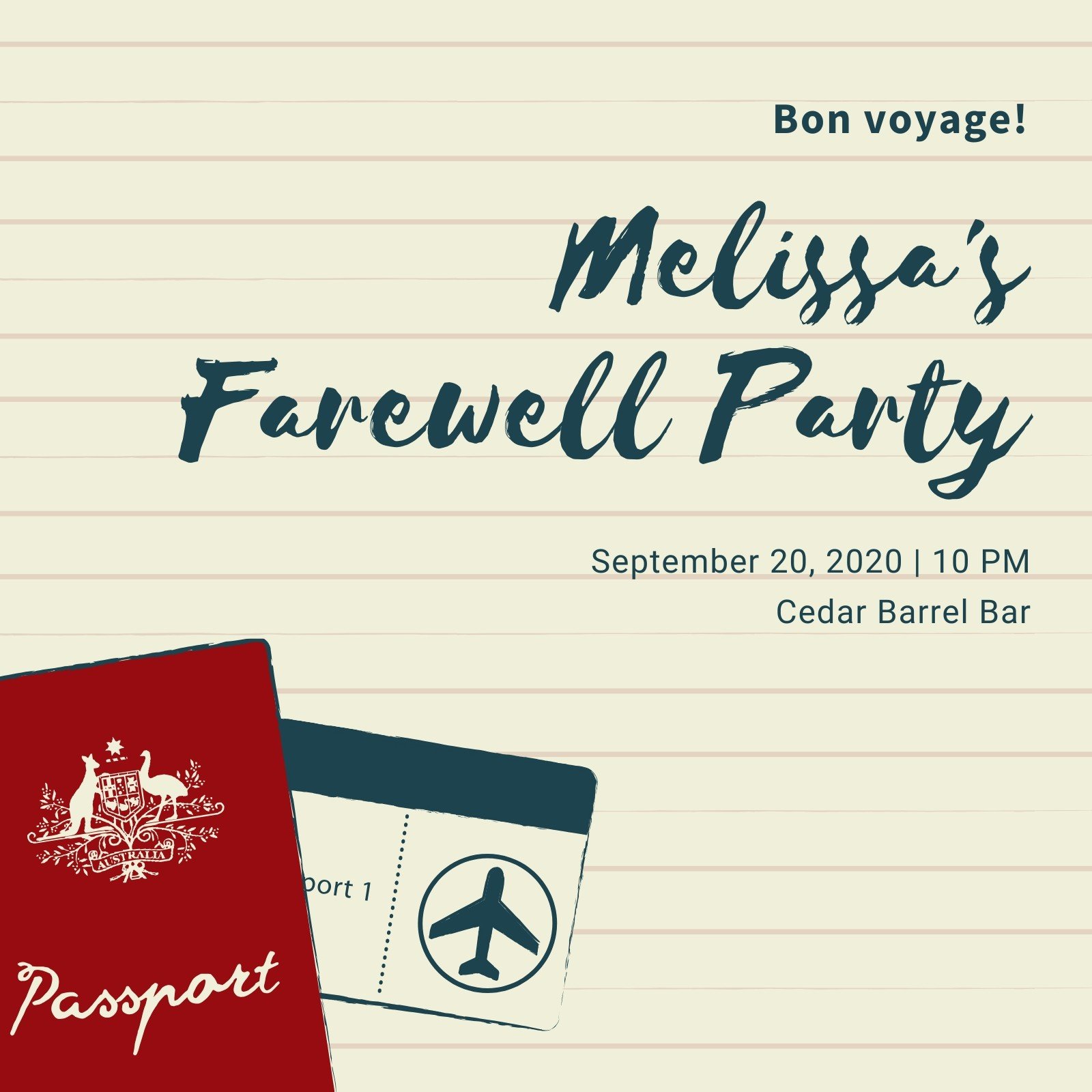 Paper Farewell Party Social Media Post