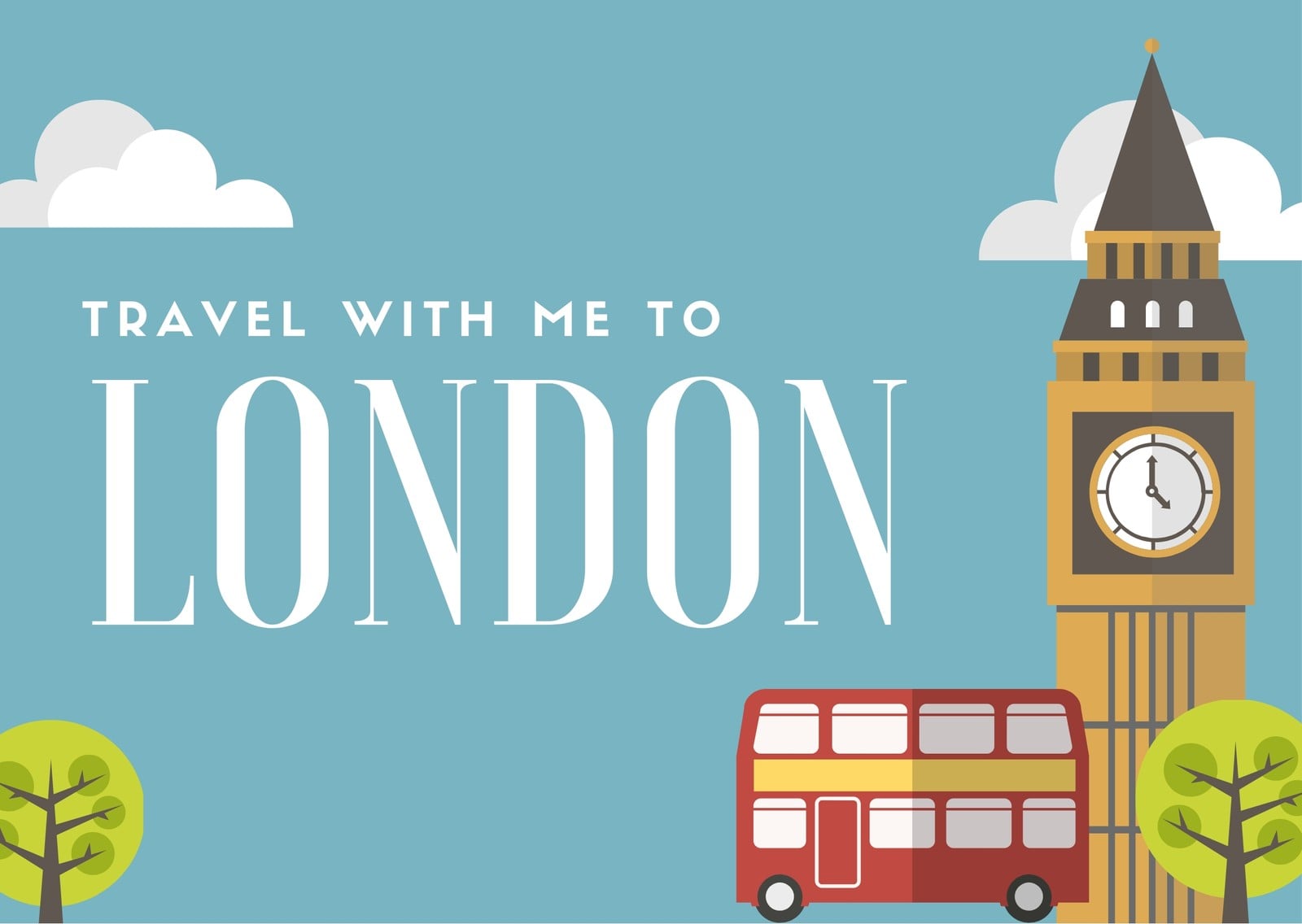 Big Ben Double Decker Bus London Travel Postcard