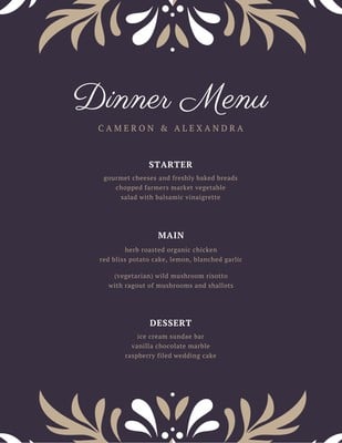 Menu mariage 9