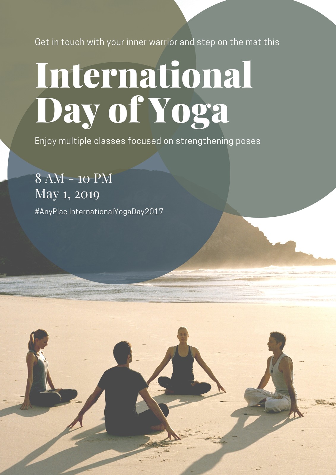 Green Beach International Day Of Yoga Poster Green Beach International Day Of Yoga Poster