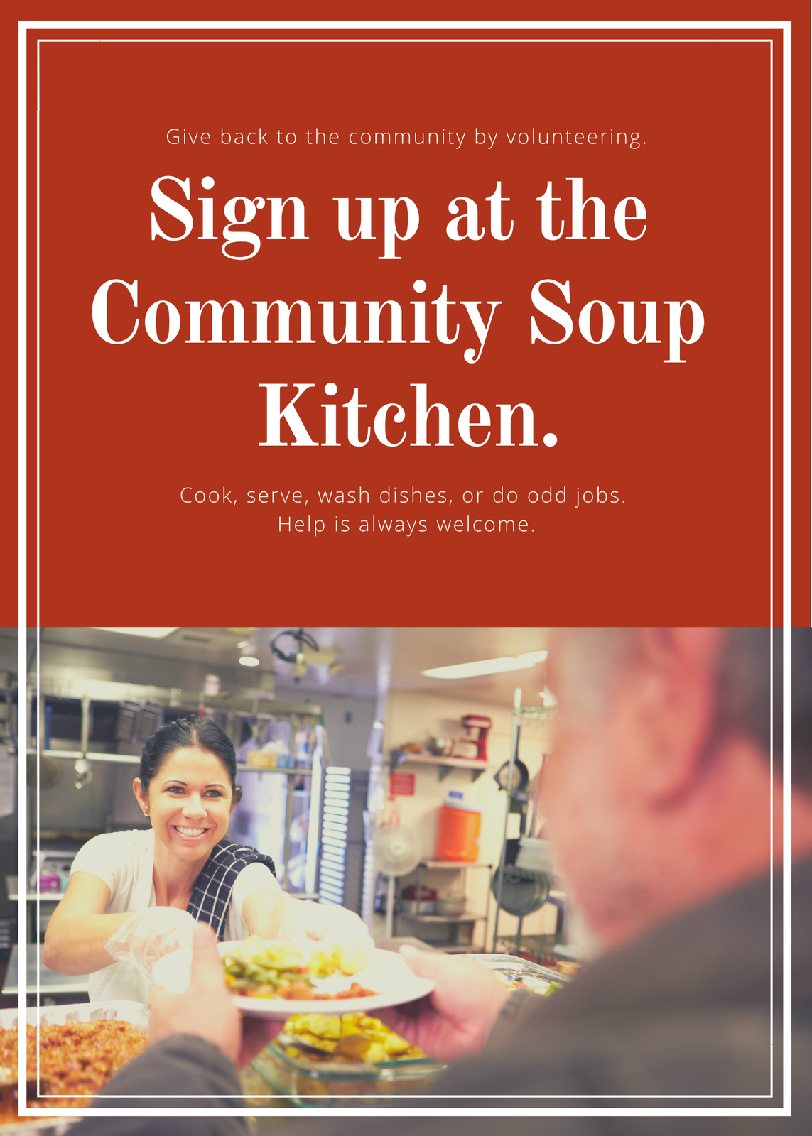 Red Bordered Volunteer Flyer