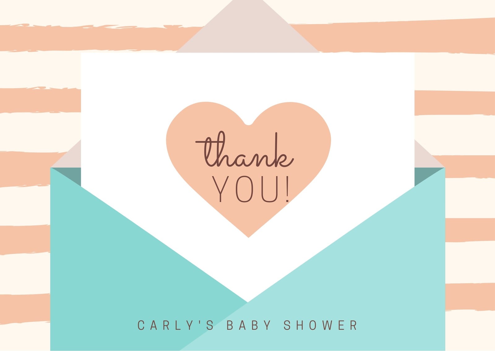 Pastel Baby Shower Thank You Card Pastel Baby Shower Thank You Card