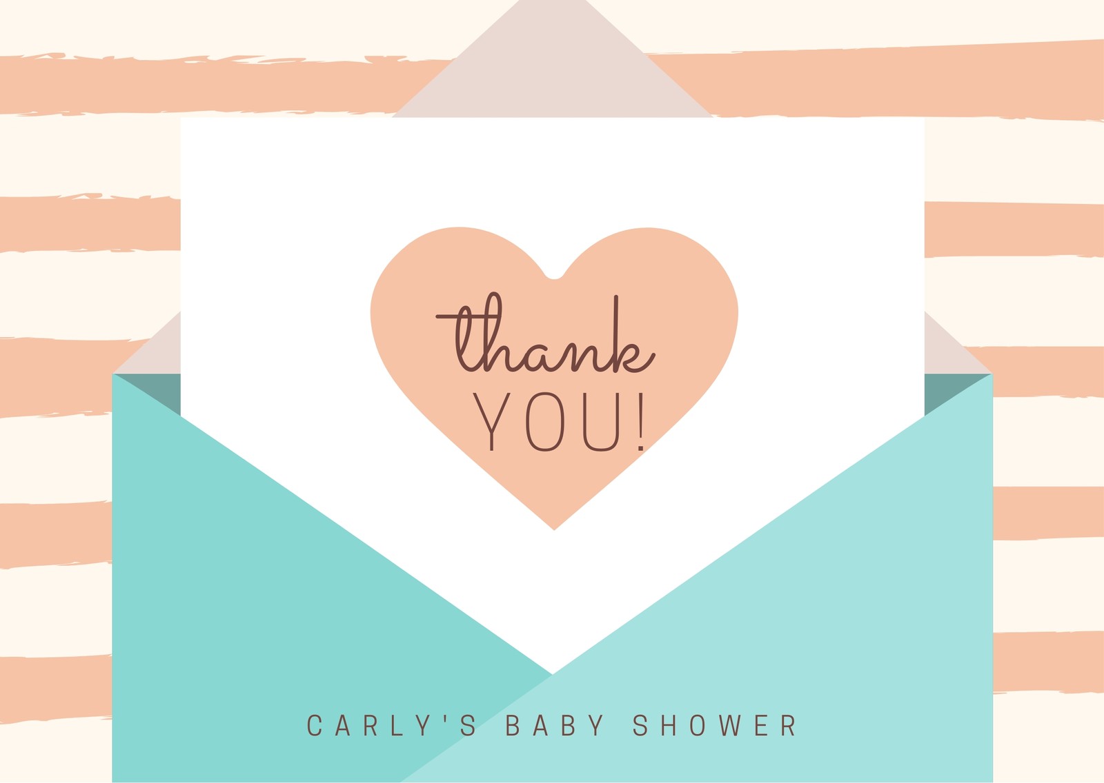 Pastel Baby Shower Thank You Card Pastel Baby Shower Thank You Card