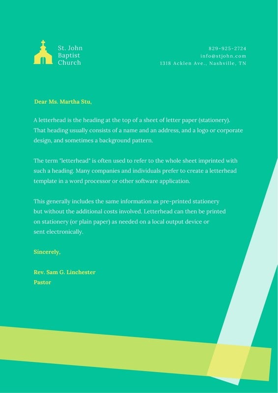 Church Header Free, printable, customizable church letterhead templates | Canva