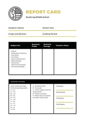 Free custom elementary school report cards templates | Canva Free custom elementary school report cards templates | Canva