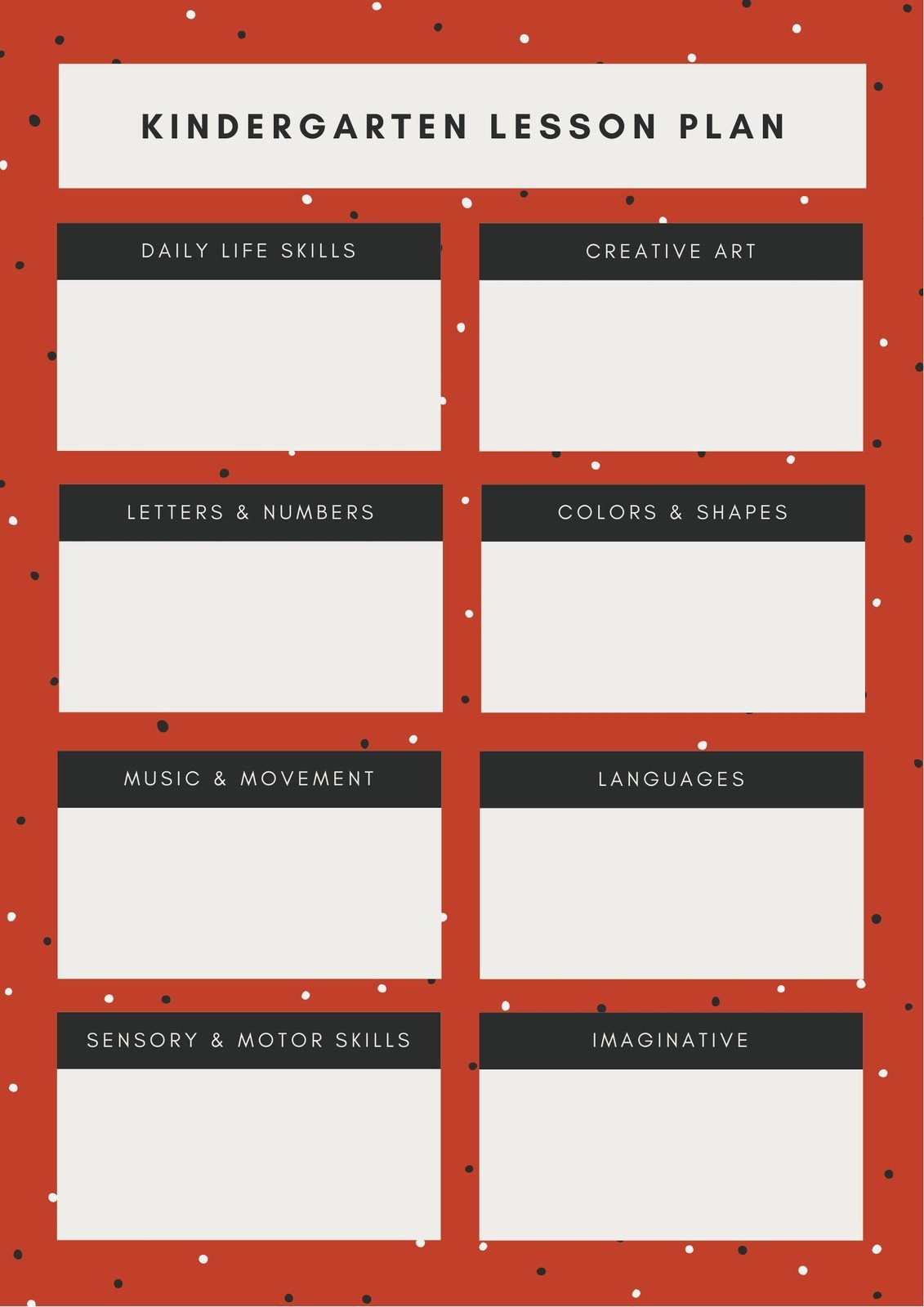 Red Polka Dots Simple Kindergarten Lesson Plan Red Polka Dots Simple Kindergarten Lesson Plan