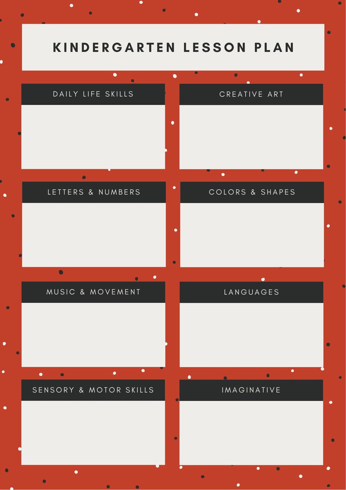 Red Polka Dots Simple Kindergarten Lesson Plan Red Polka Dots Simple Kindergarten Lesson Plan