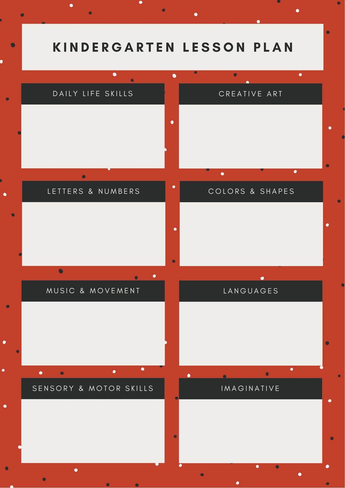 Red Polka Dots Simple Kindergarten Lesson Plan Red Polka Dots Simple Kindergarten Lesson Plan