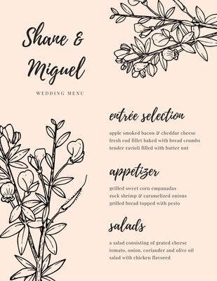 Menu mariage 11
