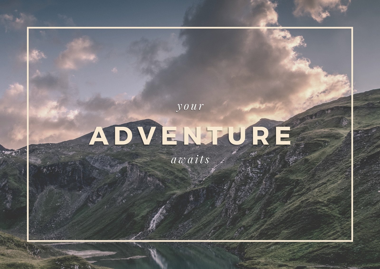 Beige Landscape Mountain Travel Picture Postcard