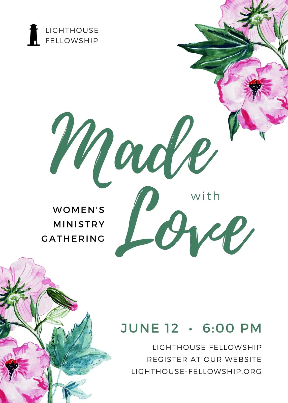 Made with Love Florals Church Flyer Made with Love Florals Church Flyer