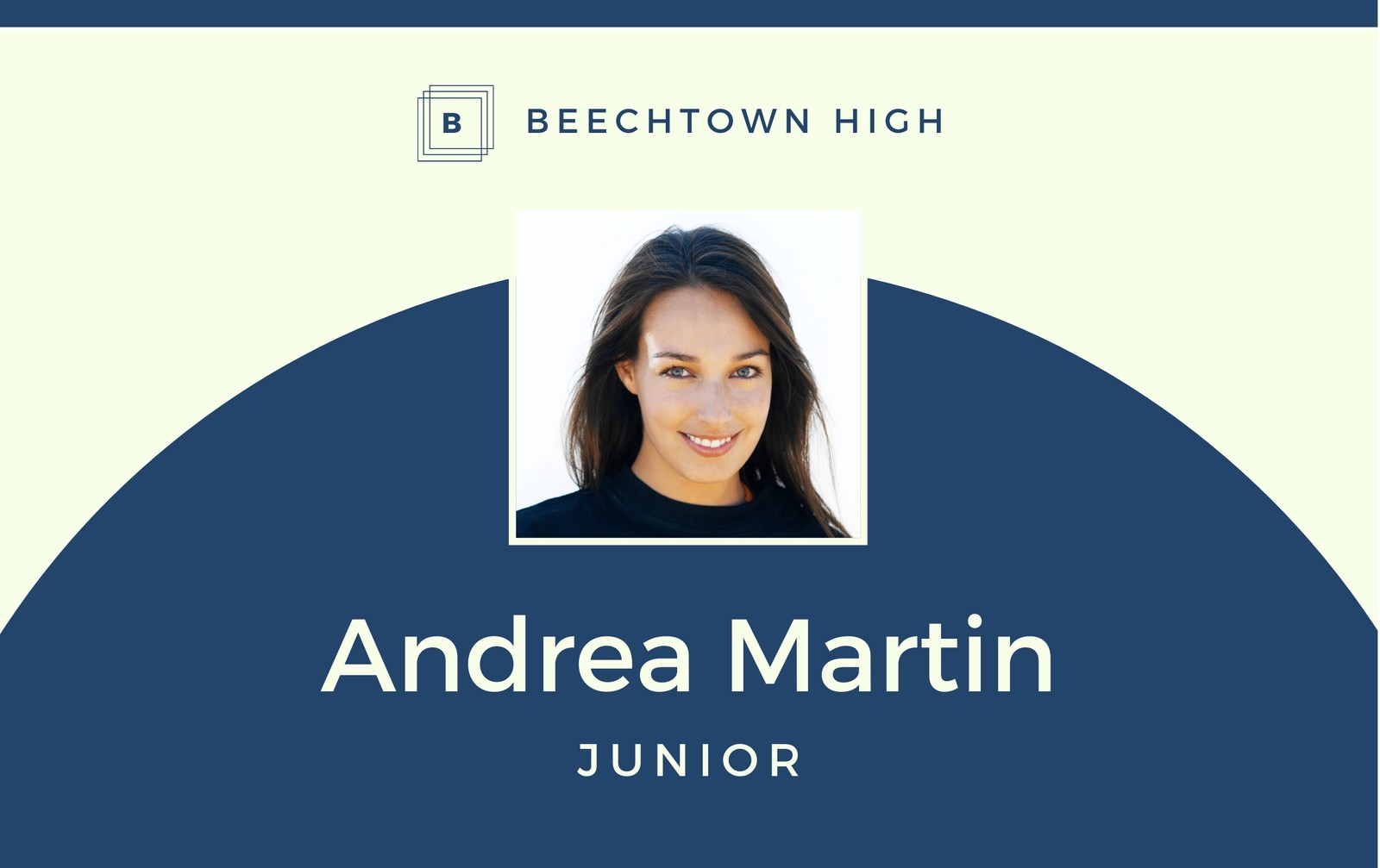 Blue School ID Card Blue School ID Card