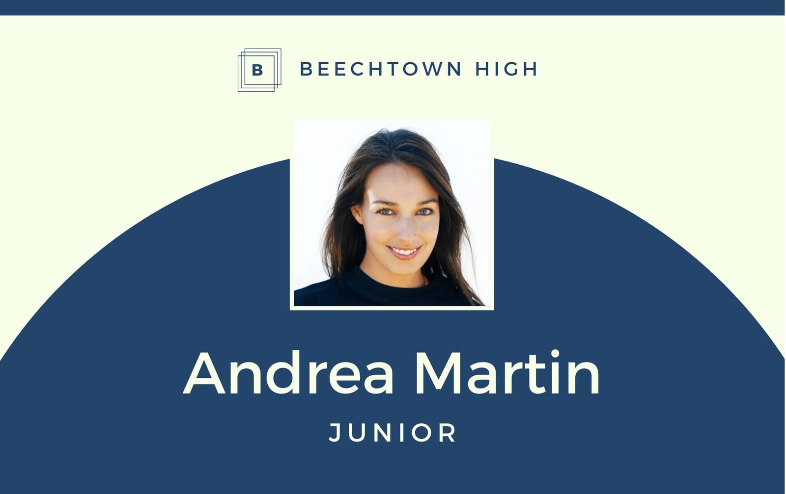 Blue School ID Card Blue School ID Card